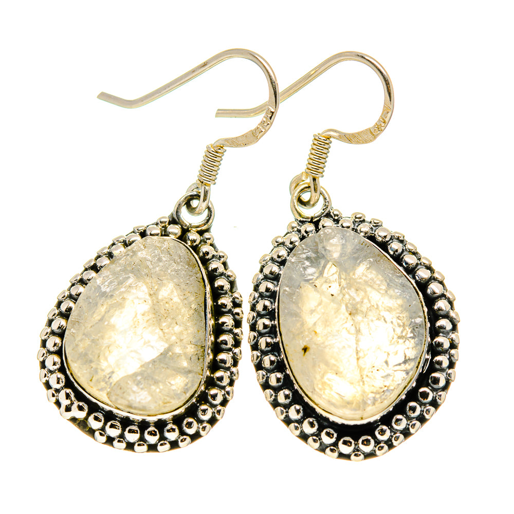 Rainbow Moonstone Earrings handcrafted by Ana Silver Co - EARR411471