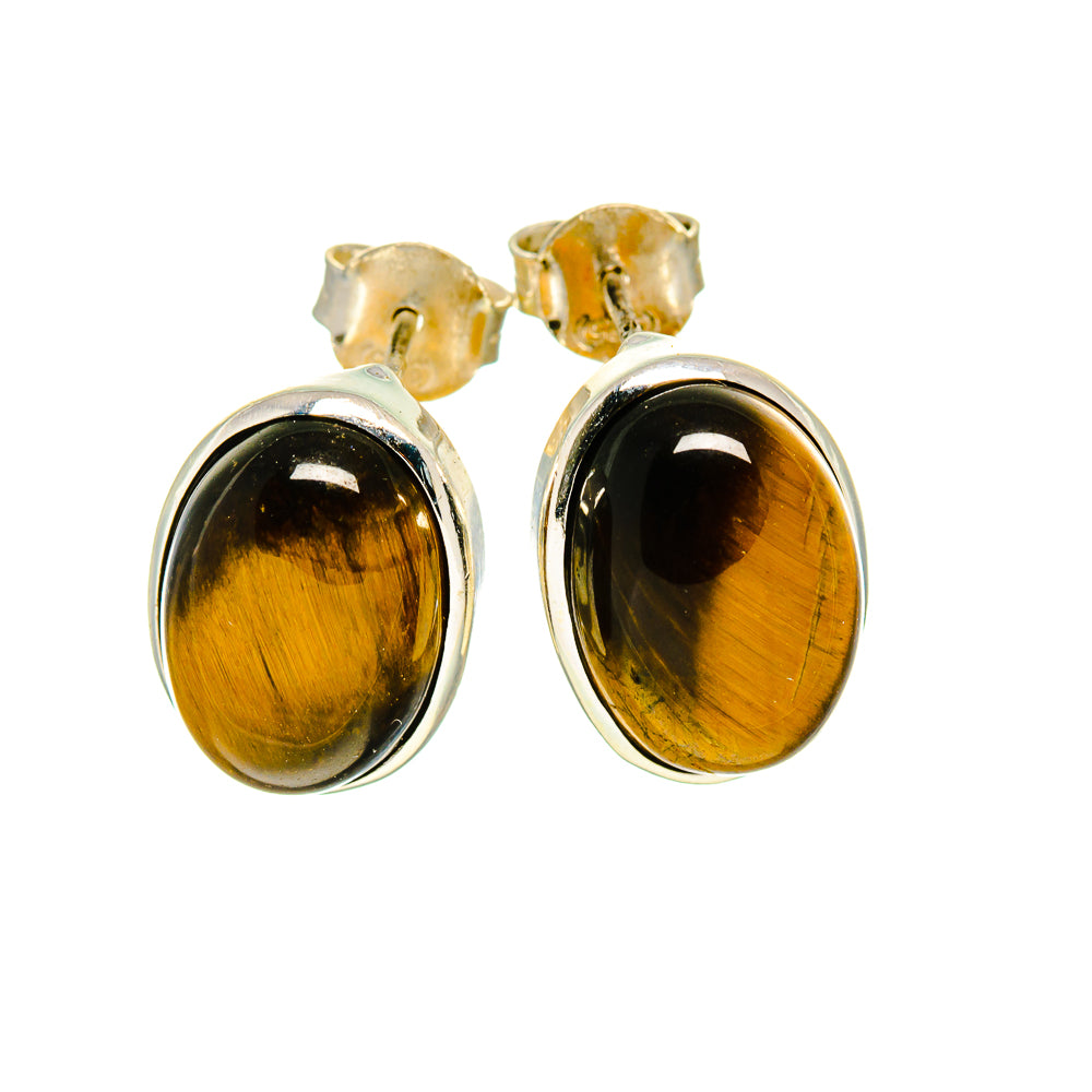 Tiger Eye Earrings handcrafted by Ana Silver Co - EARR411604