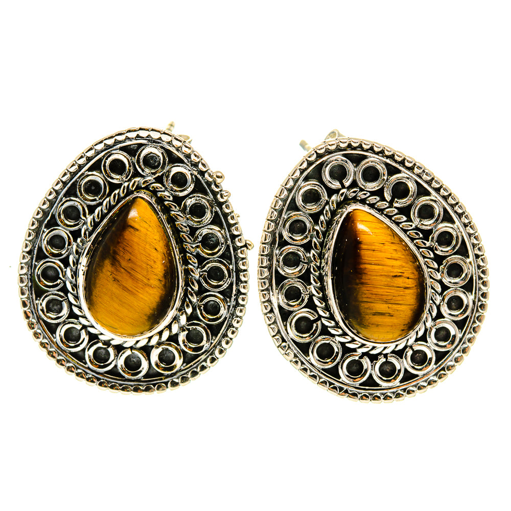 Tiger Eye Earrings handcrafted by Ana Silver Co - EARR411651