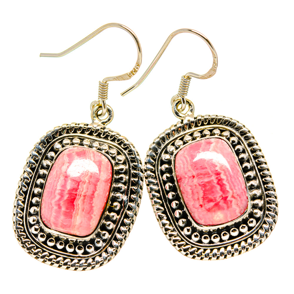 Rhodochrosite Earrings handcrafted by Ana Silver Co - EARR411922