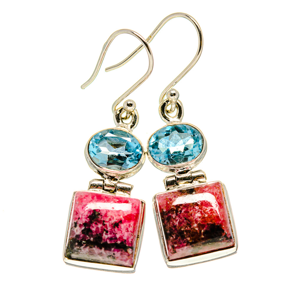 Rhodonite Earrings handcrafted by Ana Silver Co - EARR411941