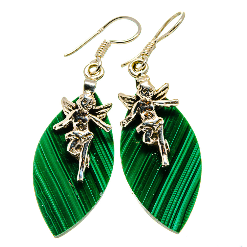 Malachite Earrings handcrafted by Ana Silver Co - EARR411960