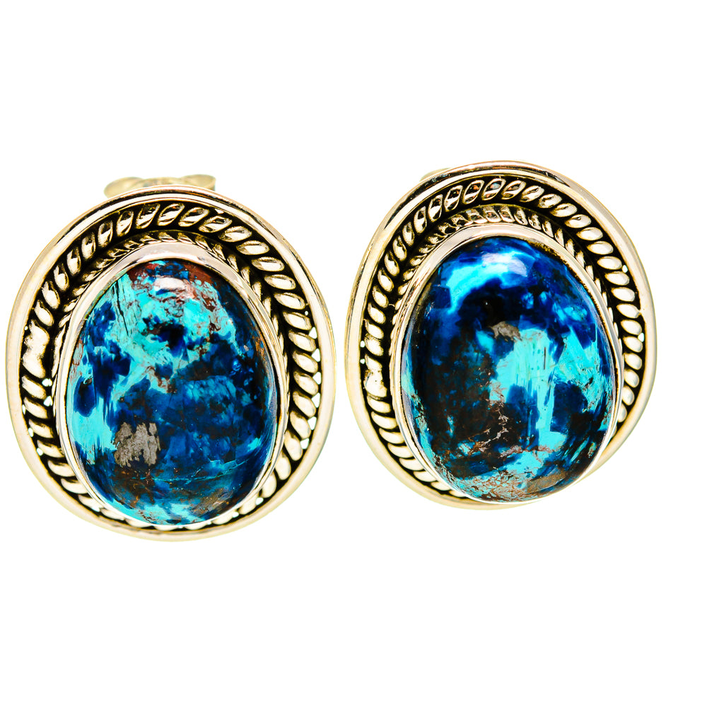 Shattuckite Earrings handcrafted by Ana Silver Co - EARR411971