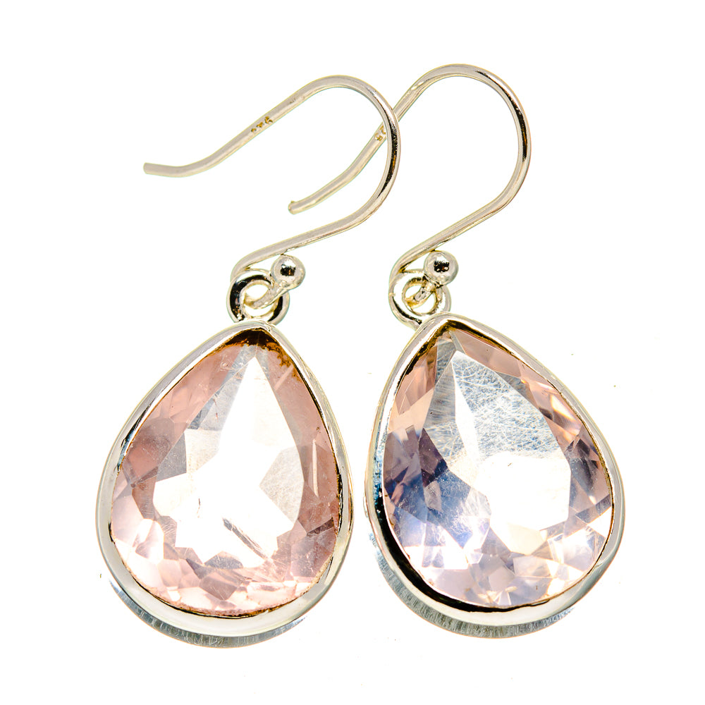 Rose Quartz Earrings handcrafted by Ana Silver Co - EARR412009
