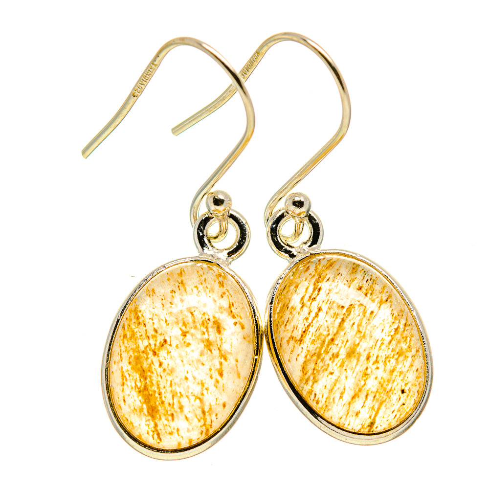 Rutilated Quartz Earrings handcrafted by Ana Silver Co - EARR412041