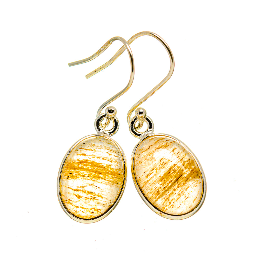 Rutilated Quartz Earrings handcrafted by Ana Silver Co - EARR412079