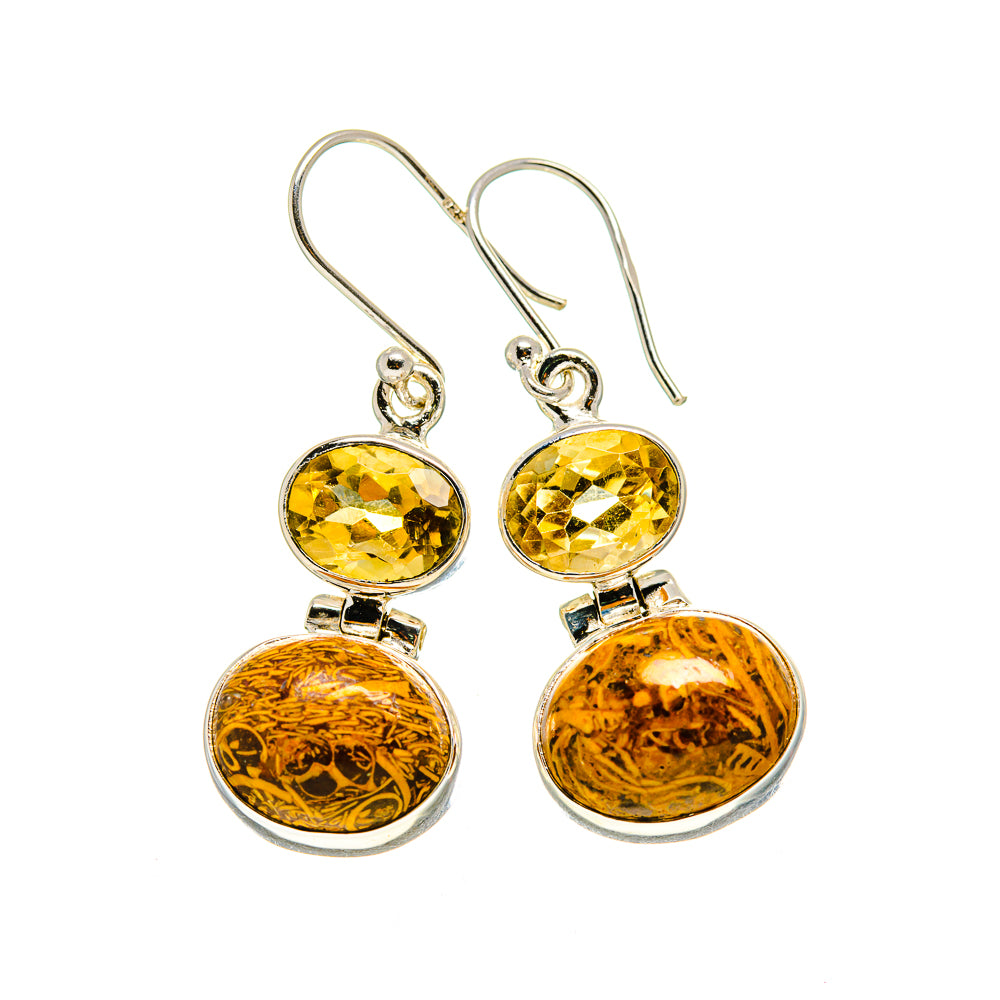 Chert Breccia Earrings handcrafted by Ana Silver Co - EARR412091