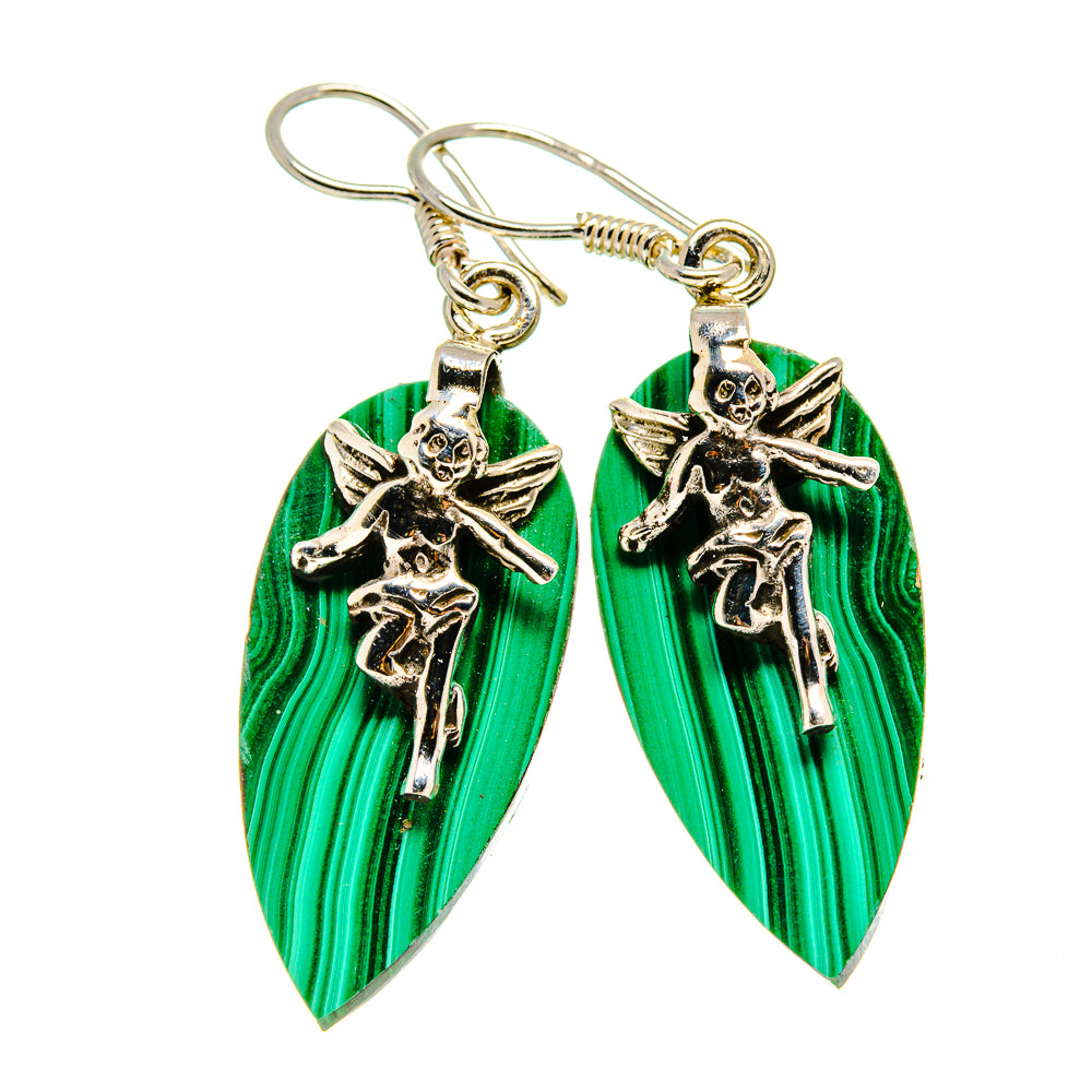 Malachite Earrings handcrafted by Ana Silver Co - EARR412215