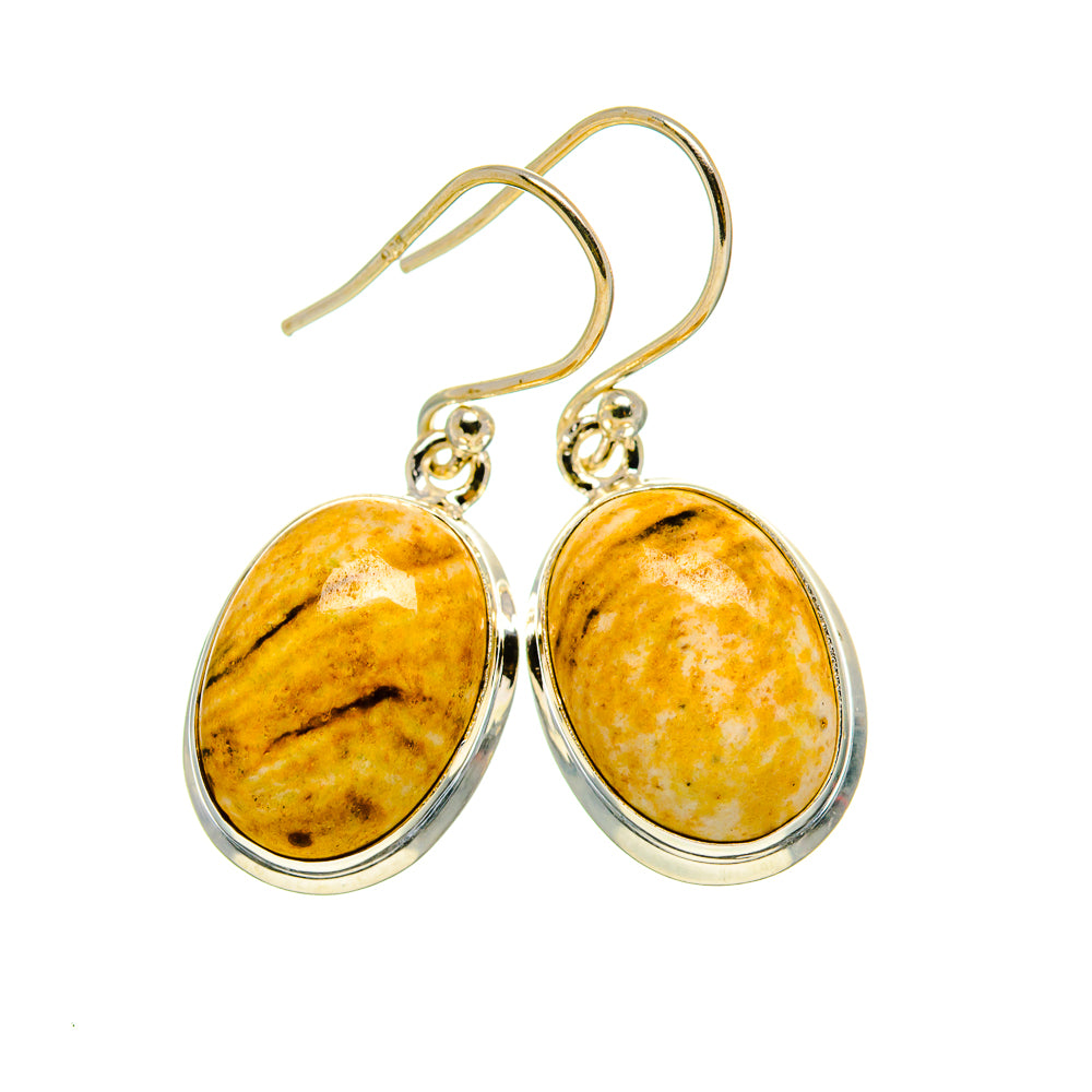 Picture Jasper Earrings handcrafted by Ana Silver Co - EARR412321