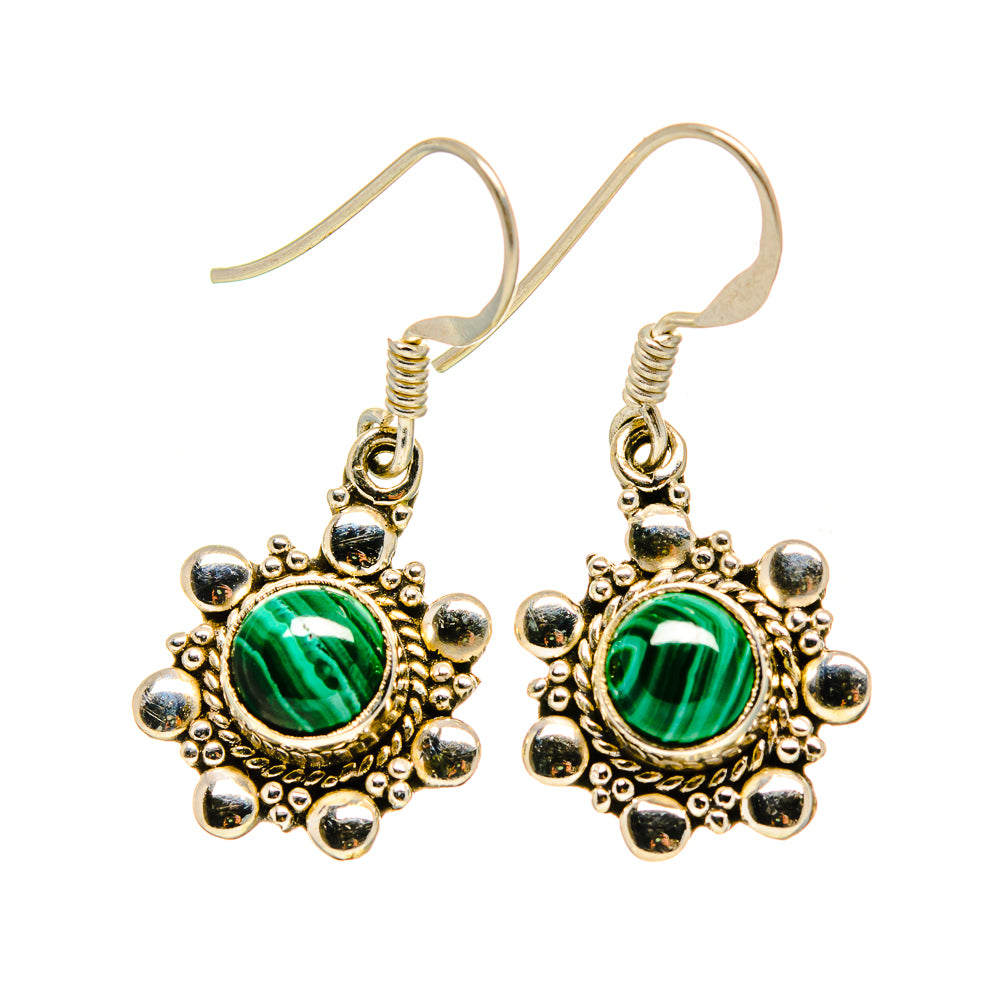 Malachite Earrings handcrafted by Ana Silver Co - EARR412341