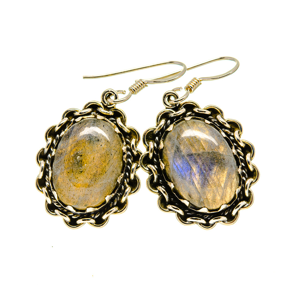 Labradorite Earrings handcrafted by Ana Silver Co - EARR412412