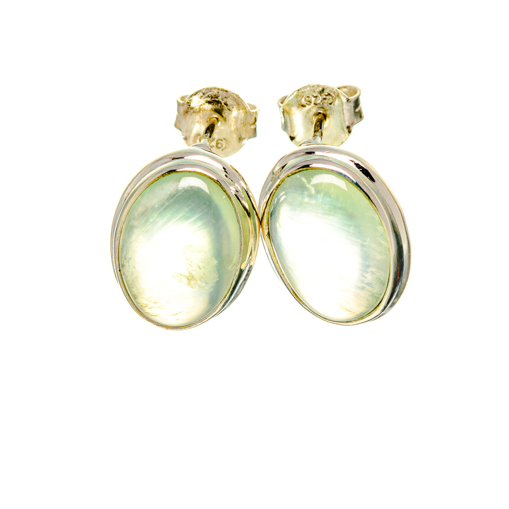 Aqua Chalcedony Earrings handcrafted by Ana Silver Co - EARR412699