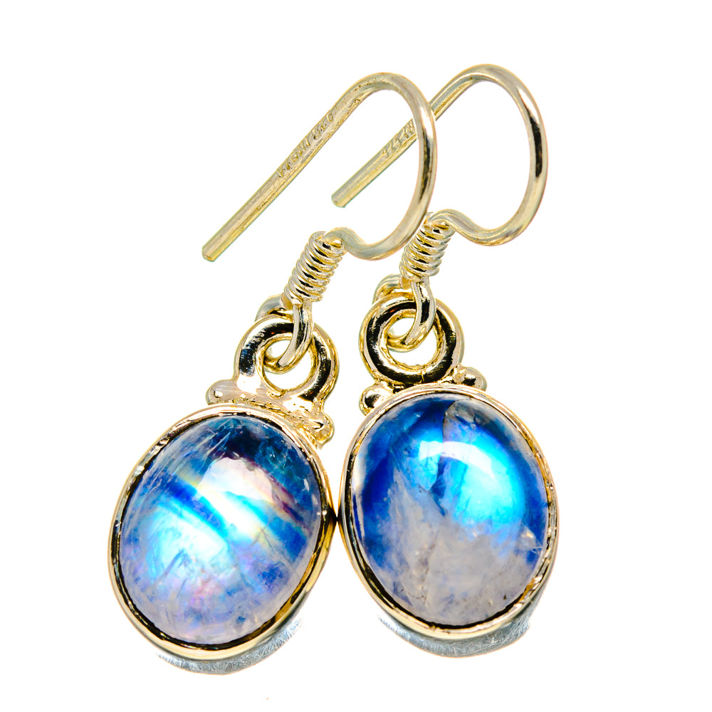 Rainbow Moonstone Earrings handcrafted by Ana Silver Co - EARR412730