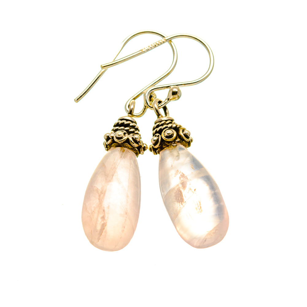 Rose Quartz Earrings handcrafted by Ana Silver Co - EARR412808