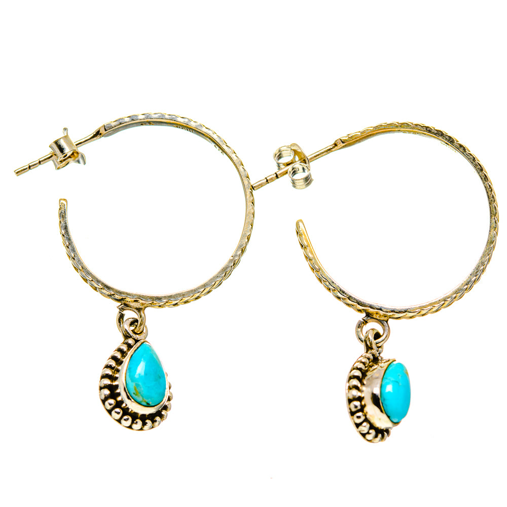 Arizona Turquoise Earrings handcrafted by Ana Silver Co - EARR412862