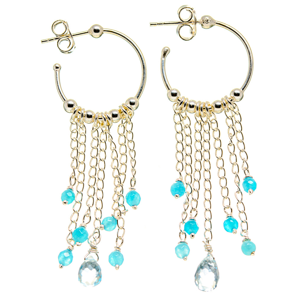 Blue Topaz Earrings handcrafted by Ana Silver Co - EARR412925