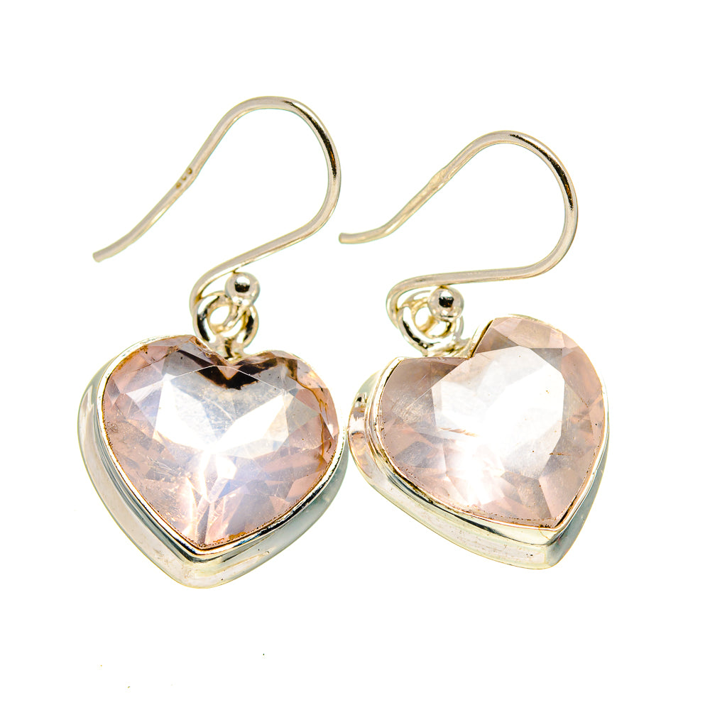 Rose Quartz Earrings handcrafted by Ana Silver Co - EARR412969