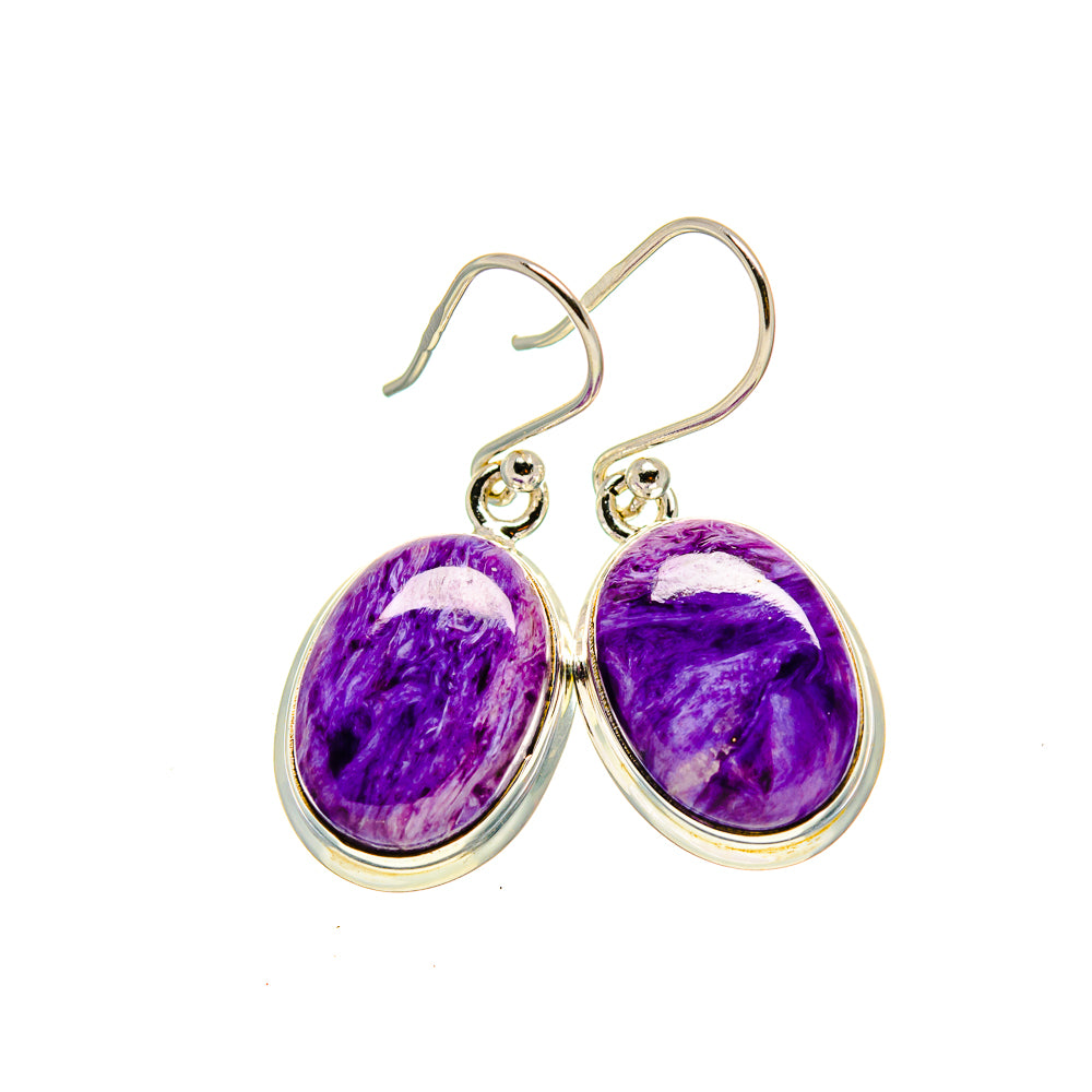 Charoite Earrings handcrafted by Ana Silver Co - EARR412985