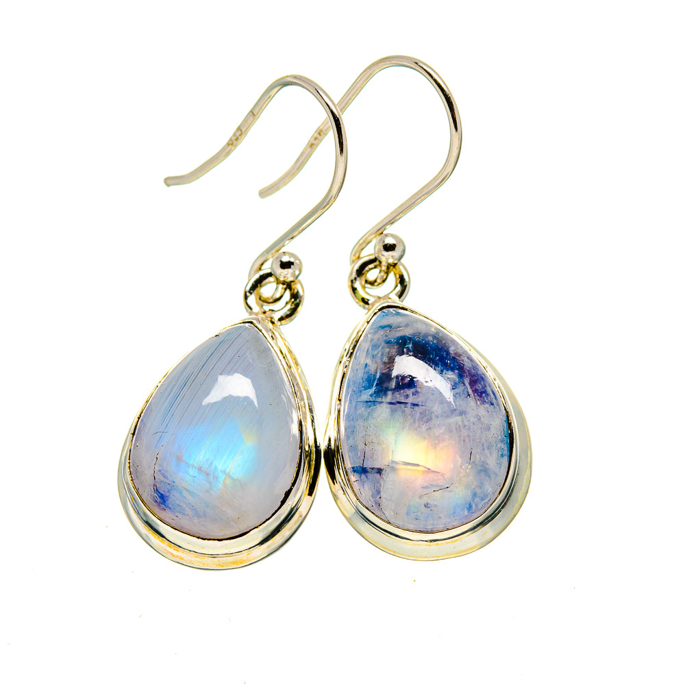 Rainbow Moonstone Earrings handcrafted by Ana Silver Co - EARR413043
