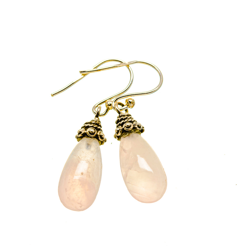 Rose Quartz Earrings handcrafted by Ana Silver Co - EARR413047