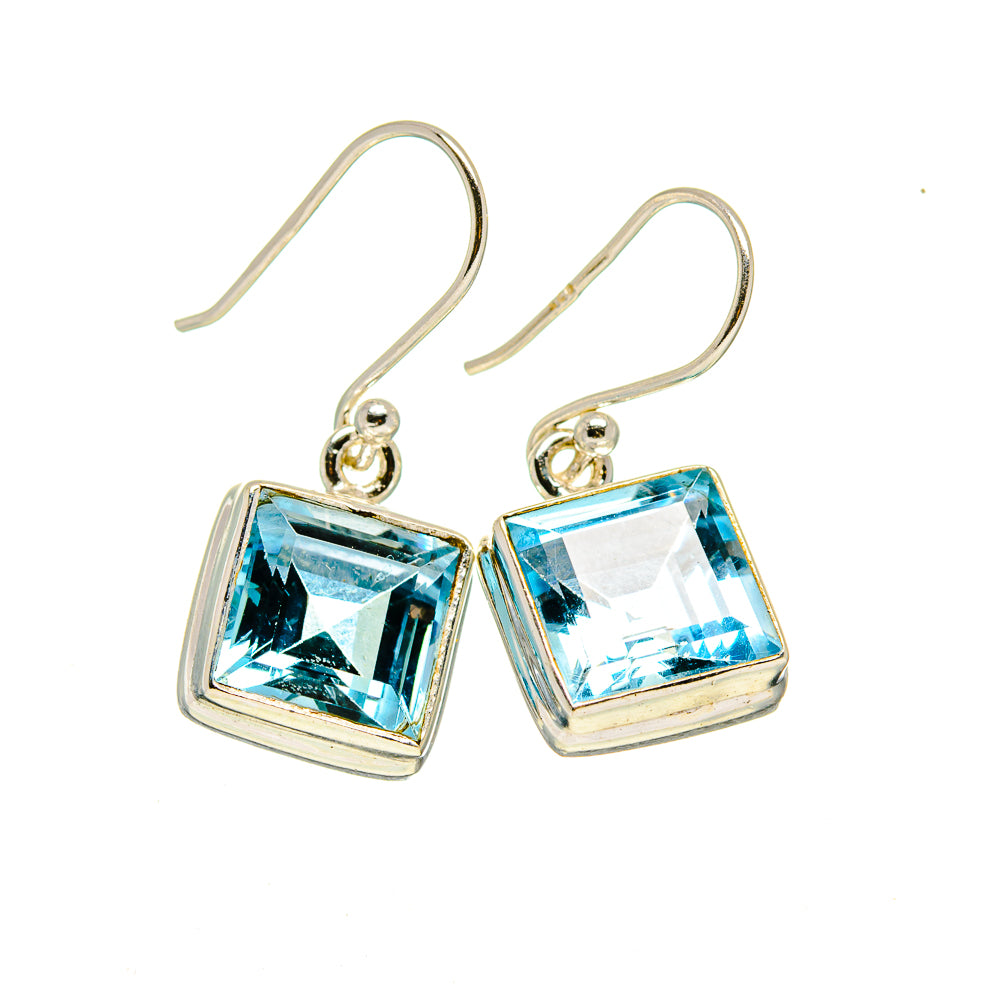 Blue Topaz Earrings handcrafted by Ana Silver Co - EARR413083