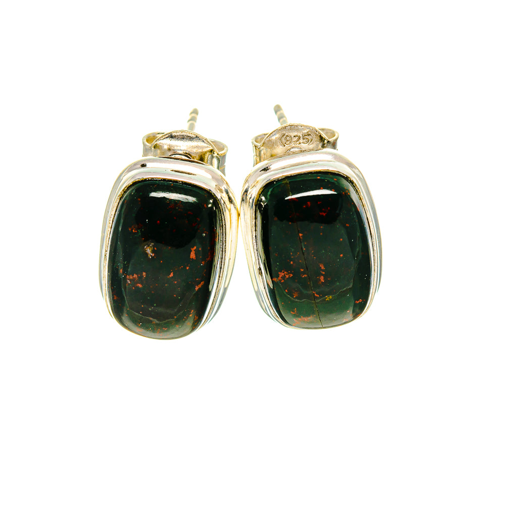Bloodstone Earrings handcrafted by Ana Silver Co - EARR413180