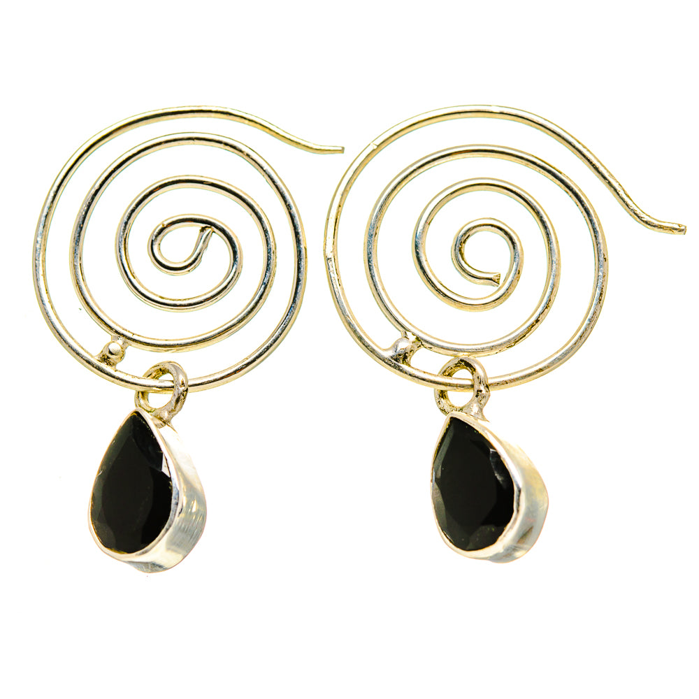 Black Onyx Earrings handcrafted by Ana Silver Co - EARR413192