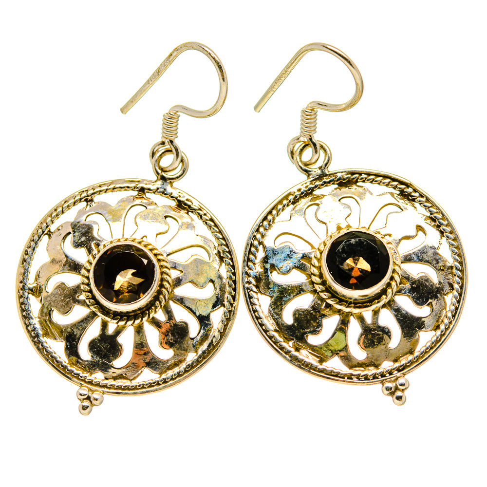 Smoky Quartz Earrings handcrafted by Ana Silver Co - EARR413210