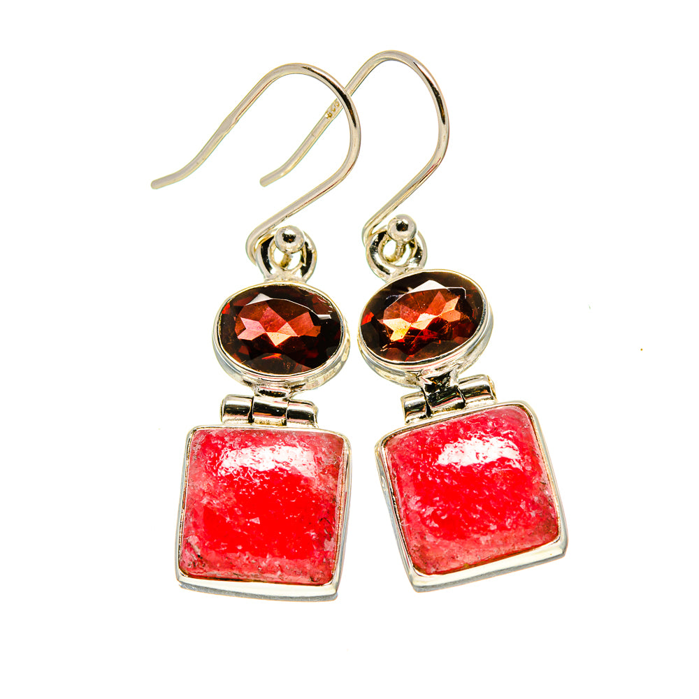 Thulite Earrings handcrafted by Ana Silver Co - EARR413226