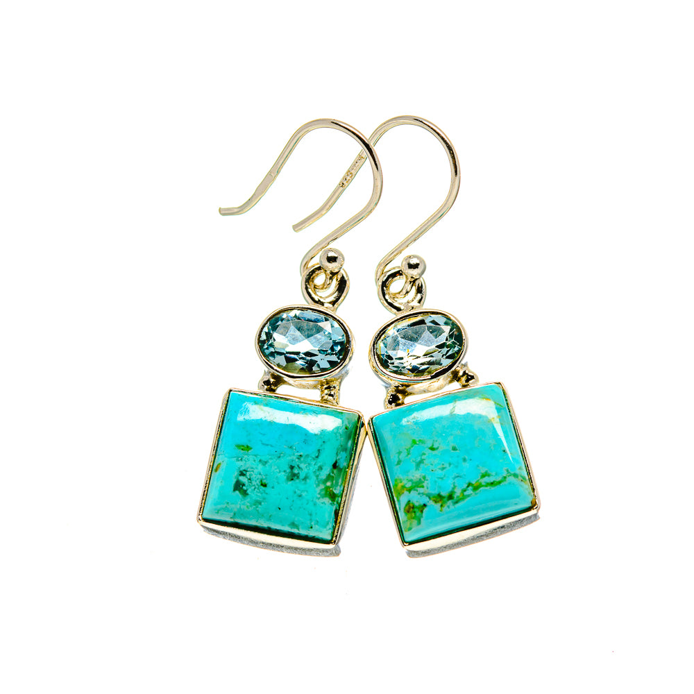 Arizona Turquoise Earrings handcrafted by Ana Silver Co - EARR413410