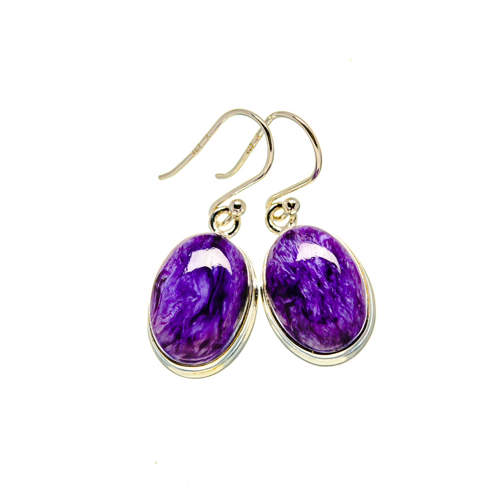 Charoite Earrings handcrafted by Ana Silver Co - EARR413411