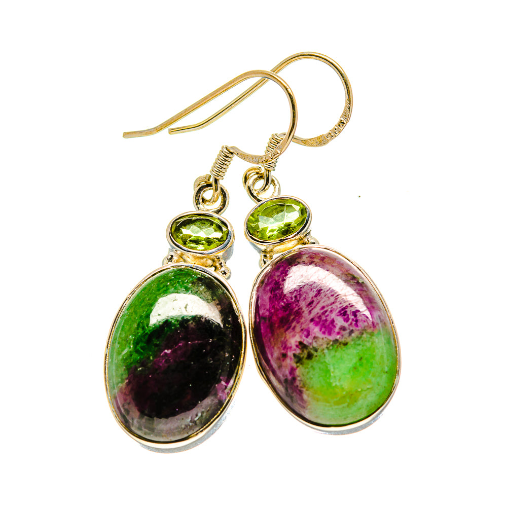 Ruby Zoisite Earrings handcrafted by Ana Silver Co - EARR413446