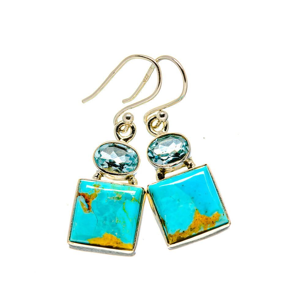 Arizona Turquoise Earrings handcrafted by Ana Silver Co - EARR413447