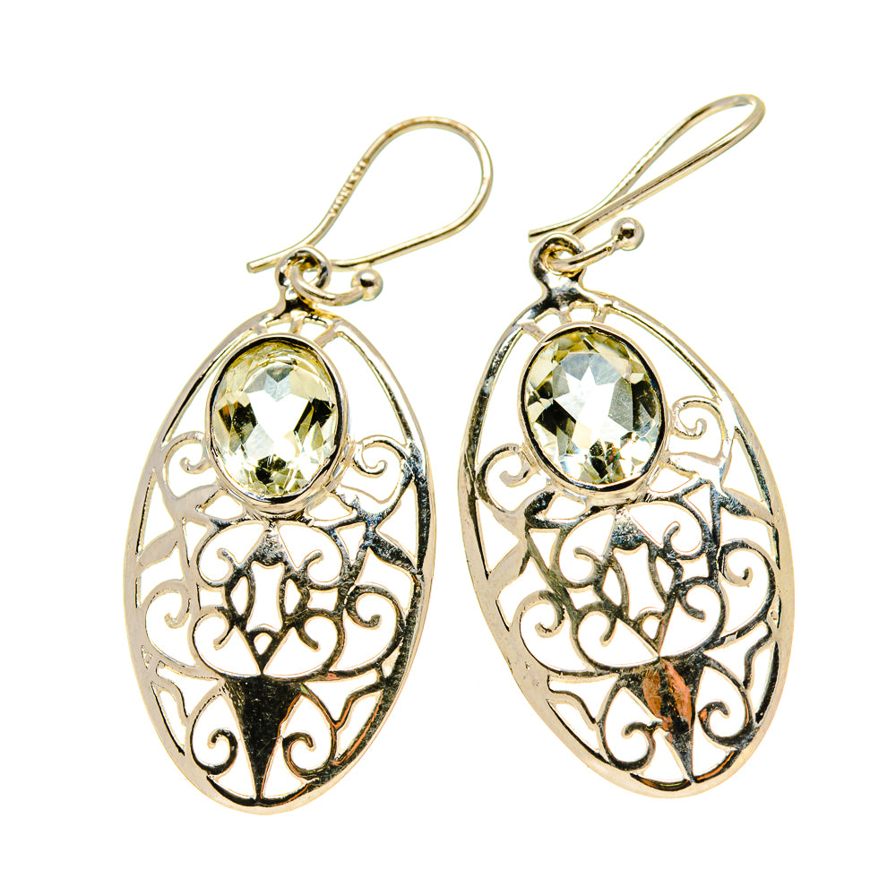 Green Amethyst Earrings handcrafted by Ana Silver Co - EARR413500