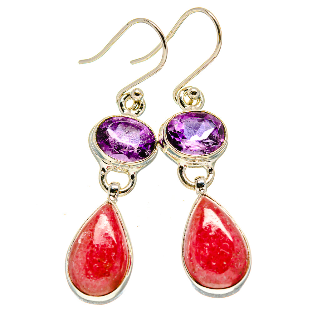 Thulite Earrings handcrafted by Ana Silver Co - EARR413701