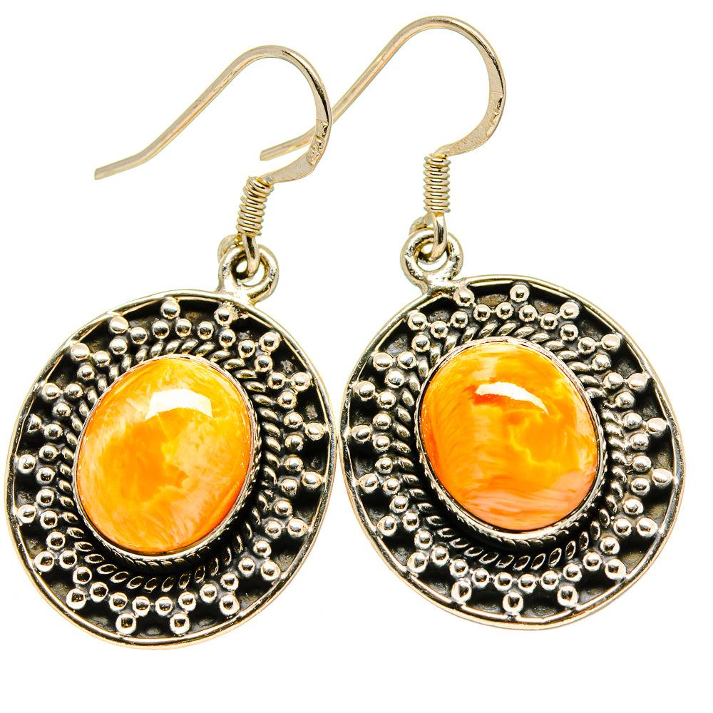 Mexican Fire Opal Earrings handcrafted by Ana Silver Co - EARR413792