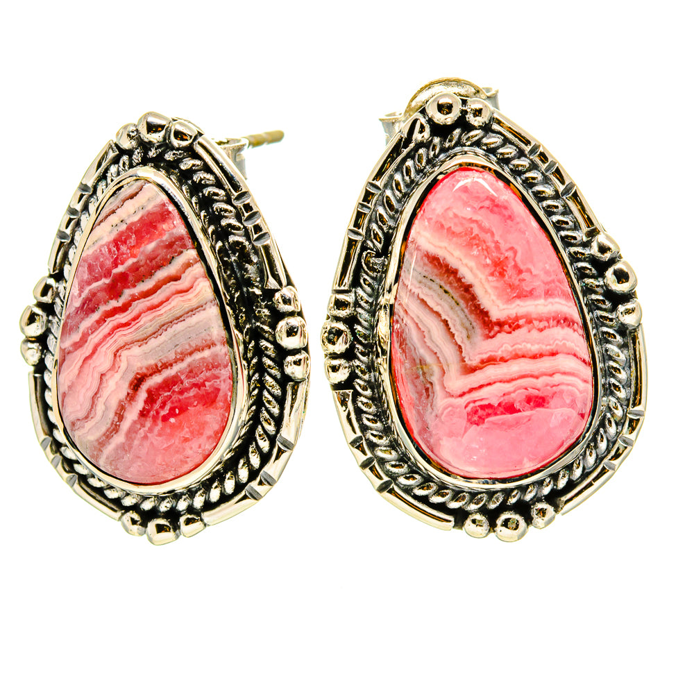 Rhodochrosite Earrings handcrafted by Ana Silver Co - EARR413812
