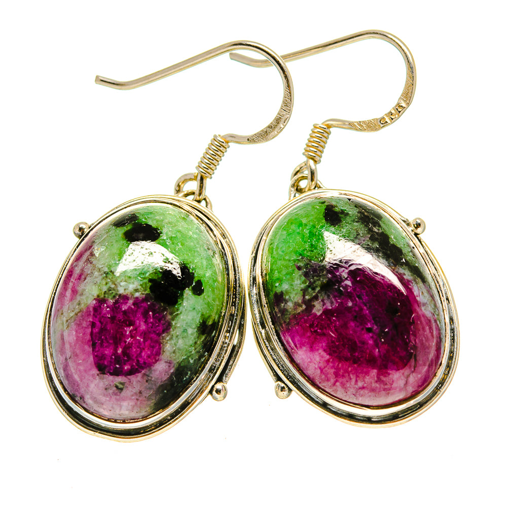 Ruby Zoisite Earrings handcrafted by Ana Silver Co - EARR413841
