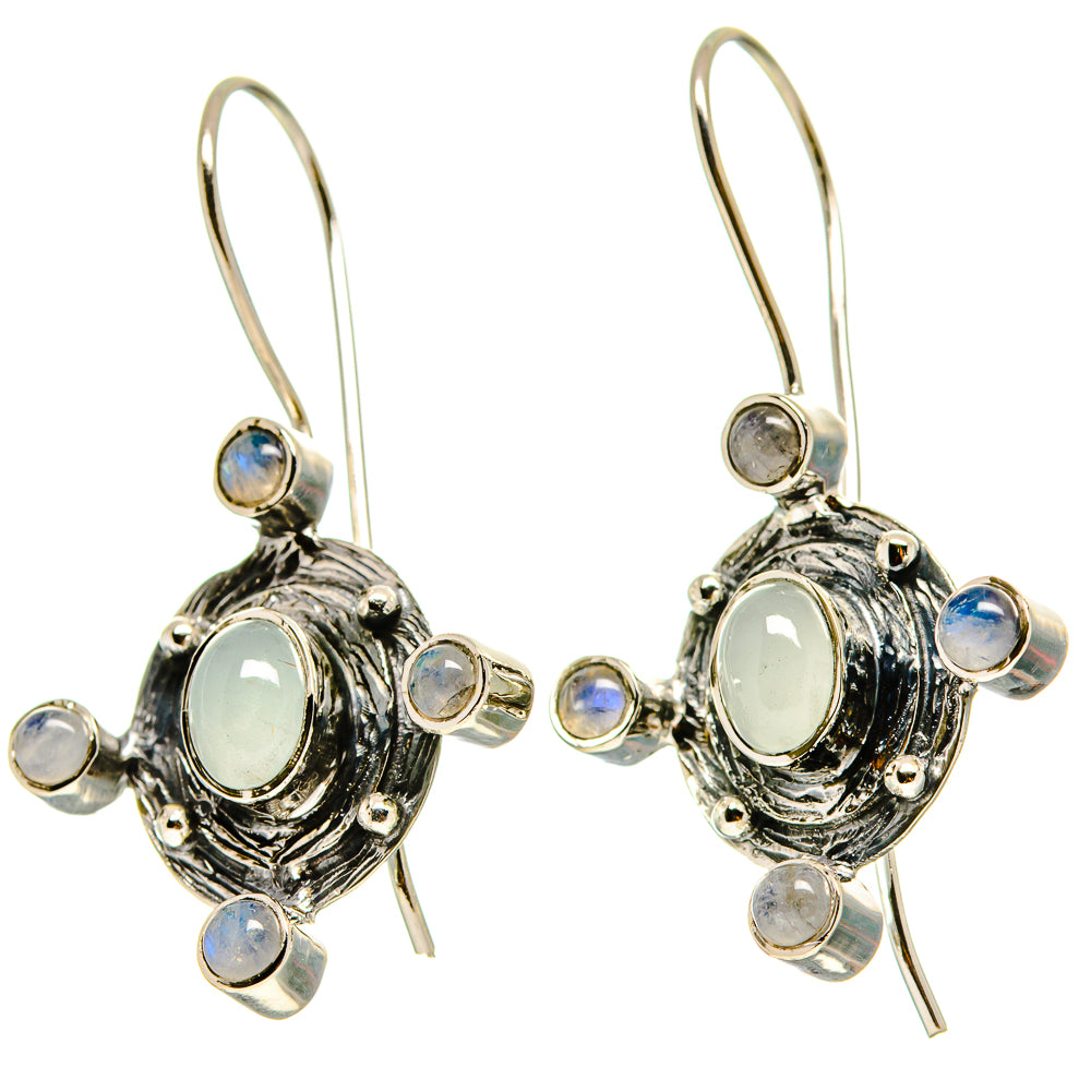 Rainbow Moonstone Earrings handcrafted by Ana Silver Co - EARR413890
