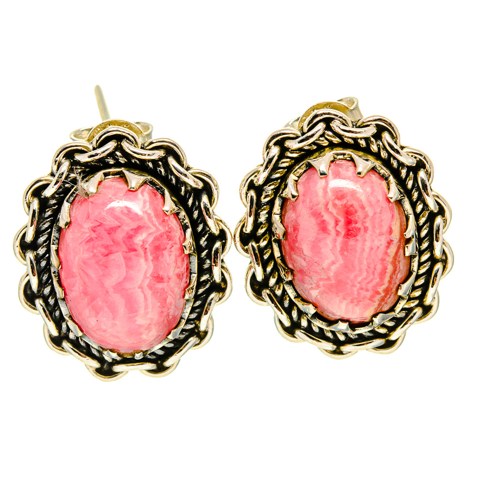 Rhodochrosite Earrings handcrafted by Ana Silver Co - EARR413895