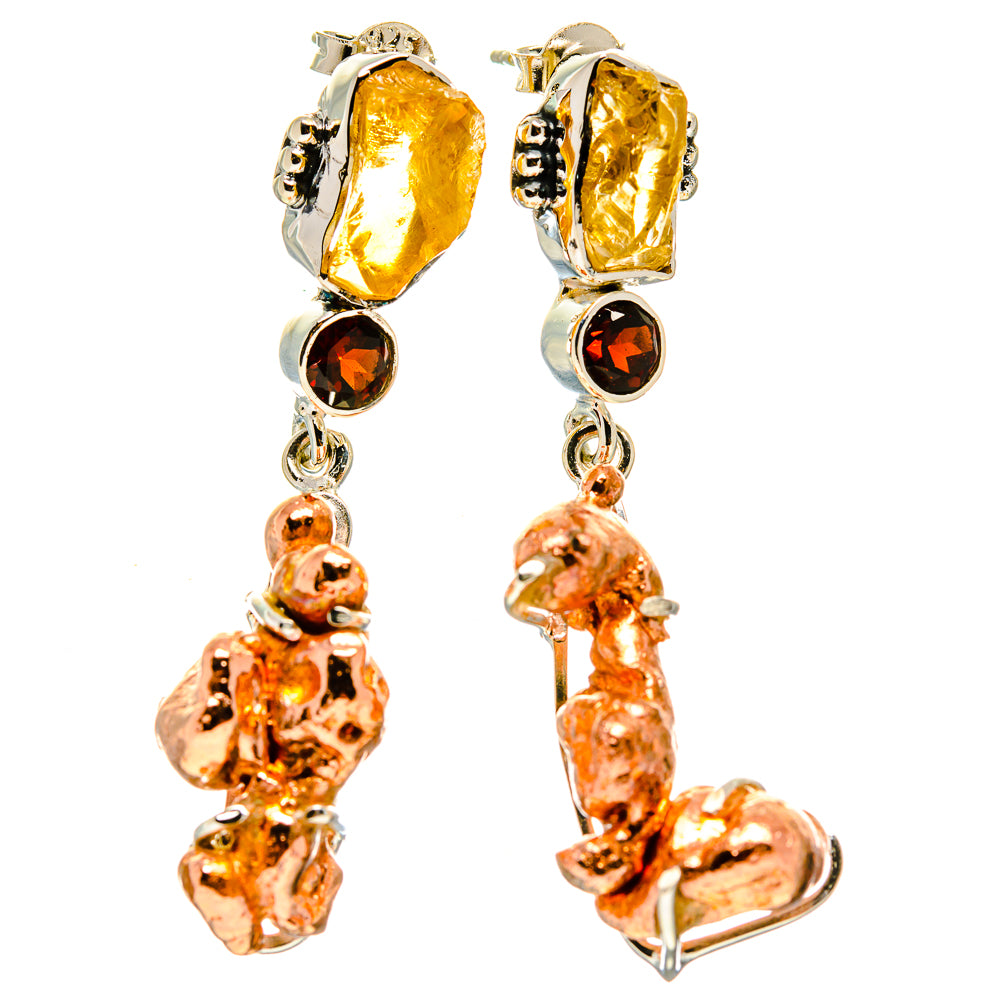 Copper Blister Earrings handcrafted by Ana Silver Co - EARR413904