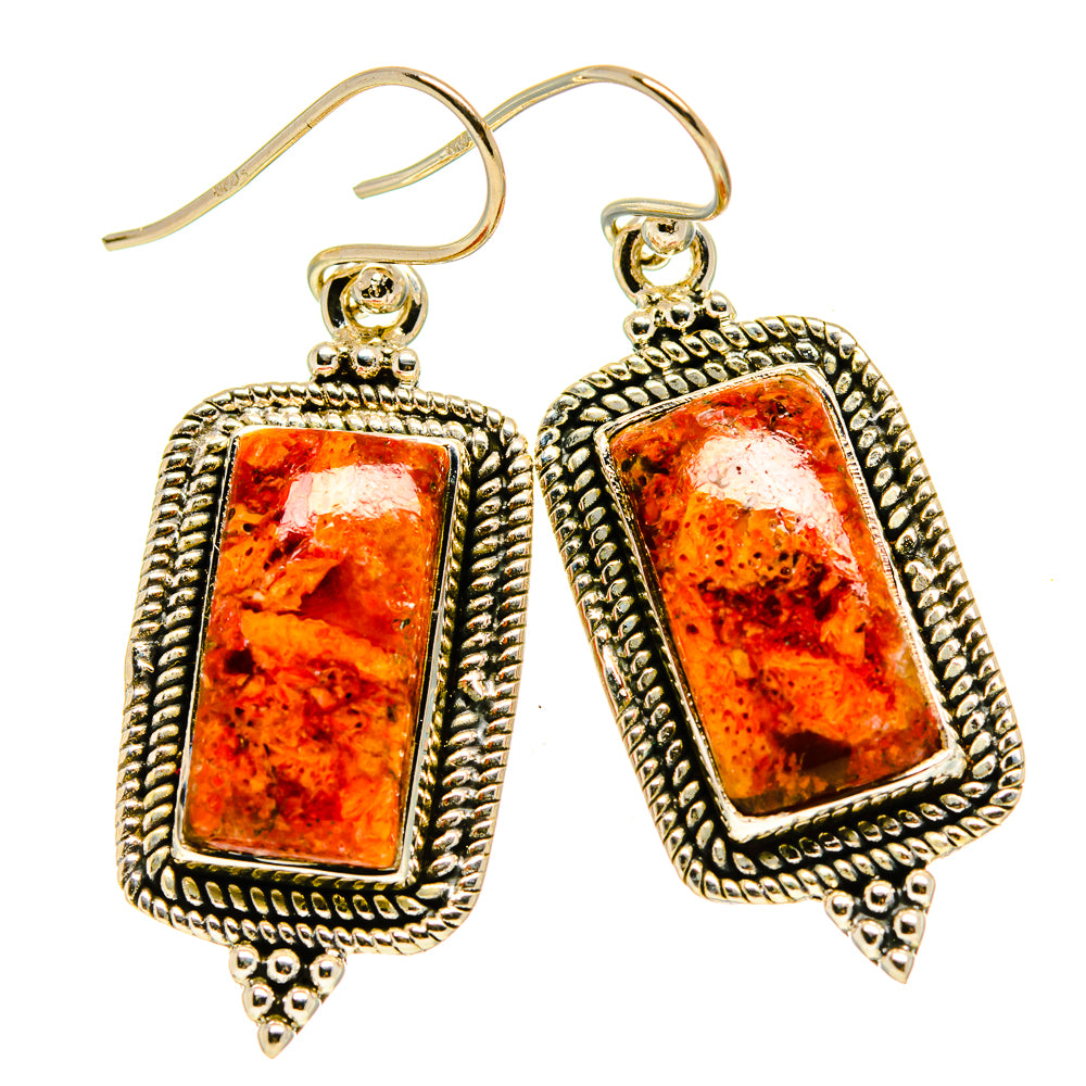 Sponge Coral Earrings handcrafted by Ana Silver Co - EARR413916