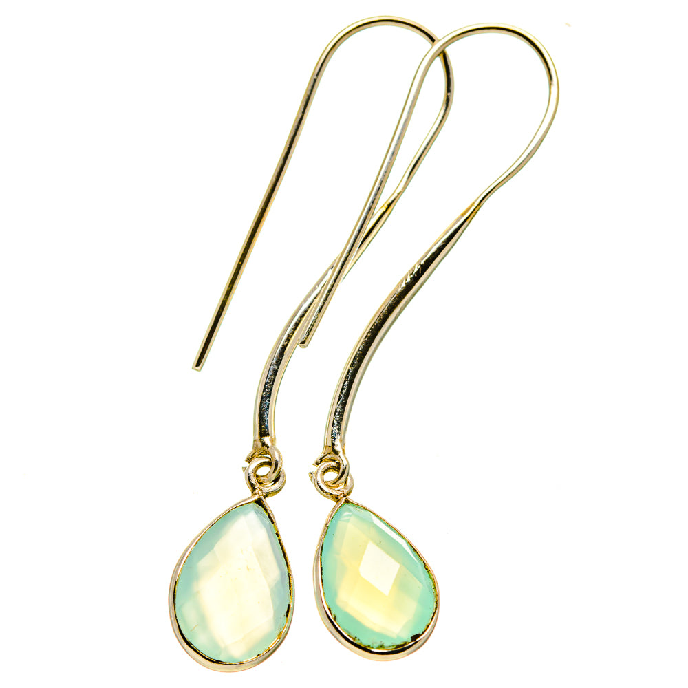Aqua Chalcedony Earrings handcrafted by Ana Silver Co - EARR413968
