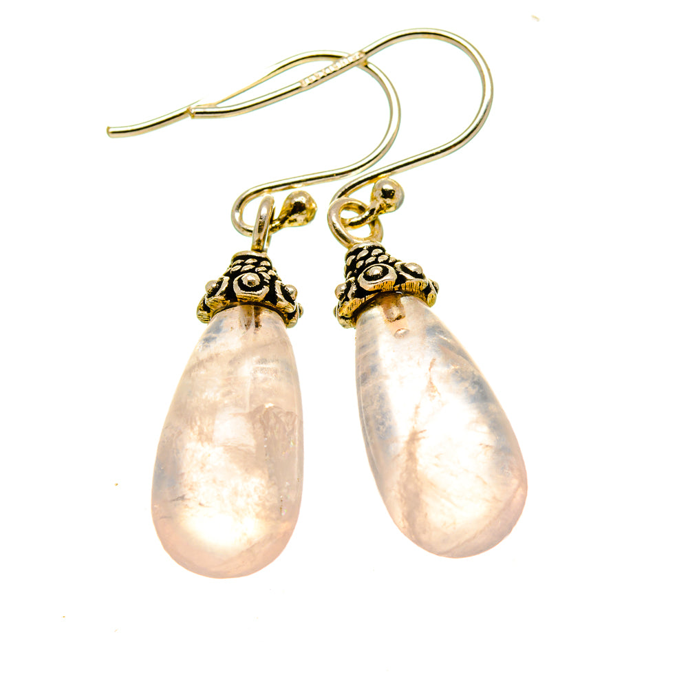 Rose Quartz Earrings handcrafted by Ana Silver Co - EARR413989