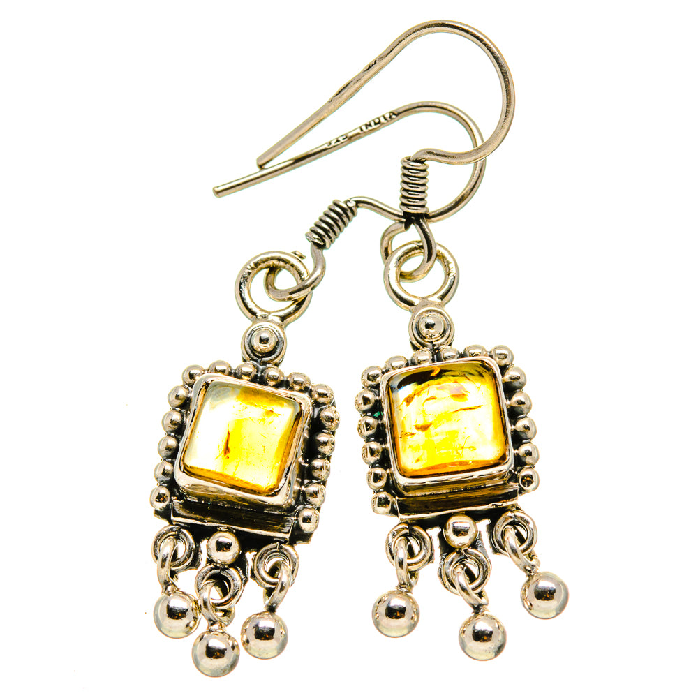 Citrine Earrings handcrafted by Ana Silver Co - EARR414012