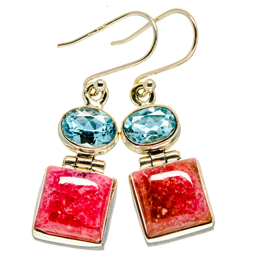 Rhodonite Earrings handcrafted by Ana Silver Co - EARR414030
