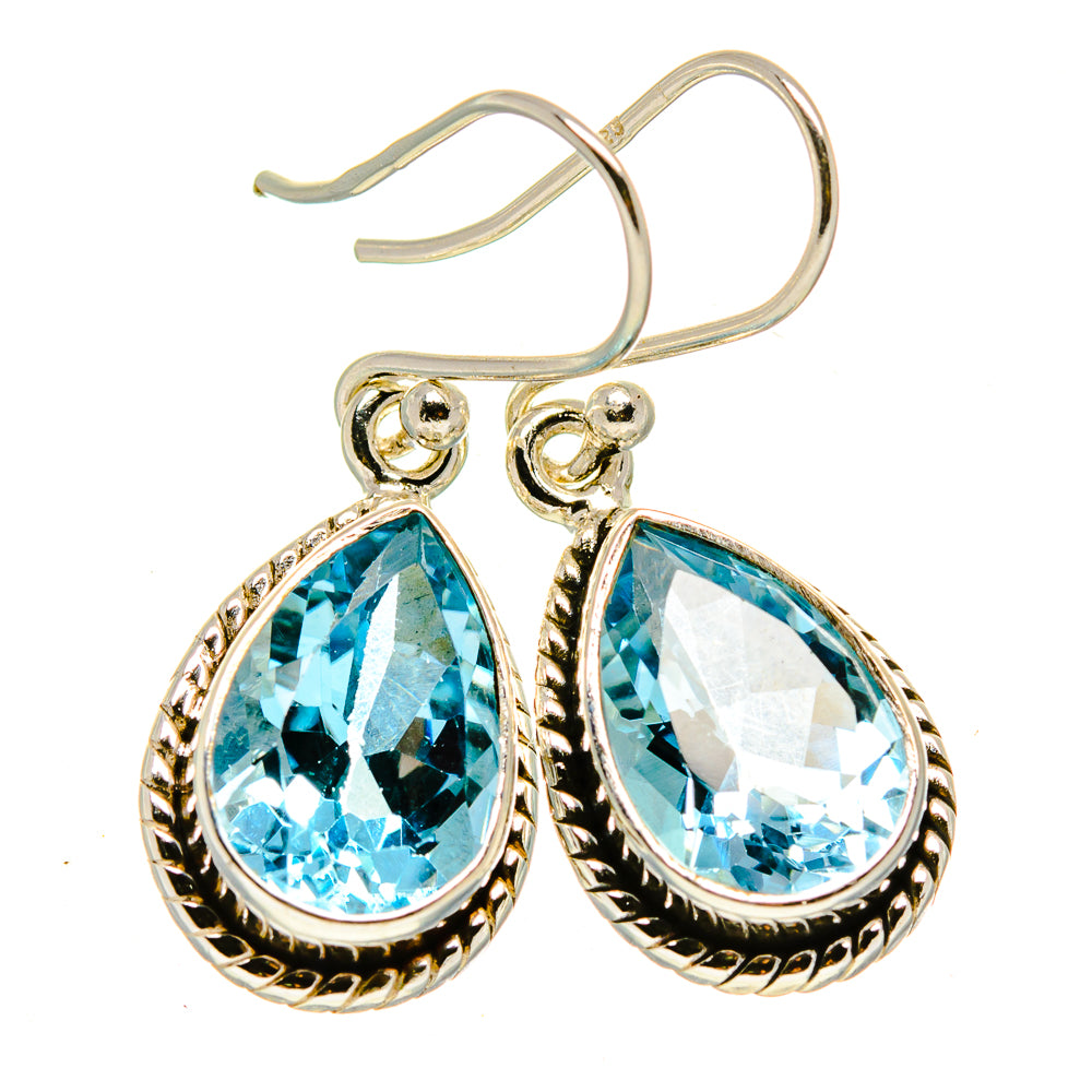 Blue Topaz Earrings handcrafted by Ana Silver Co - EARR414066