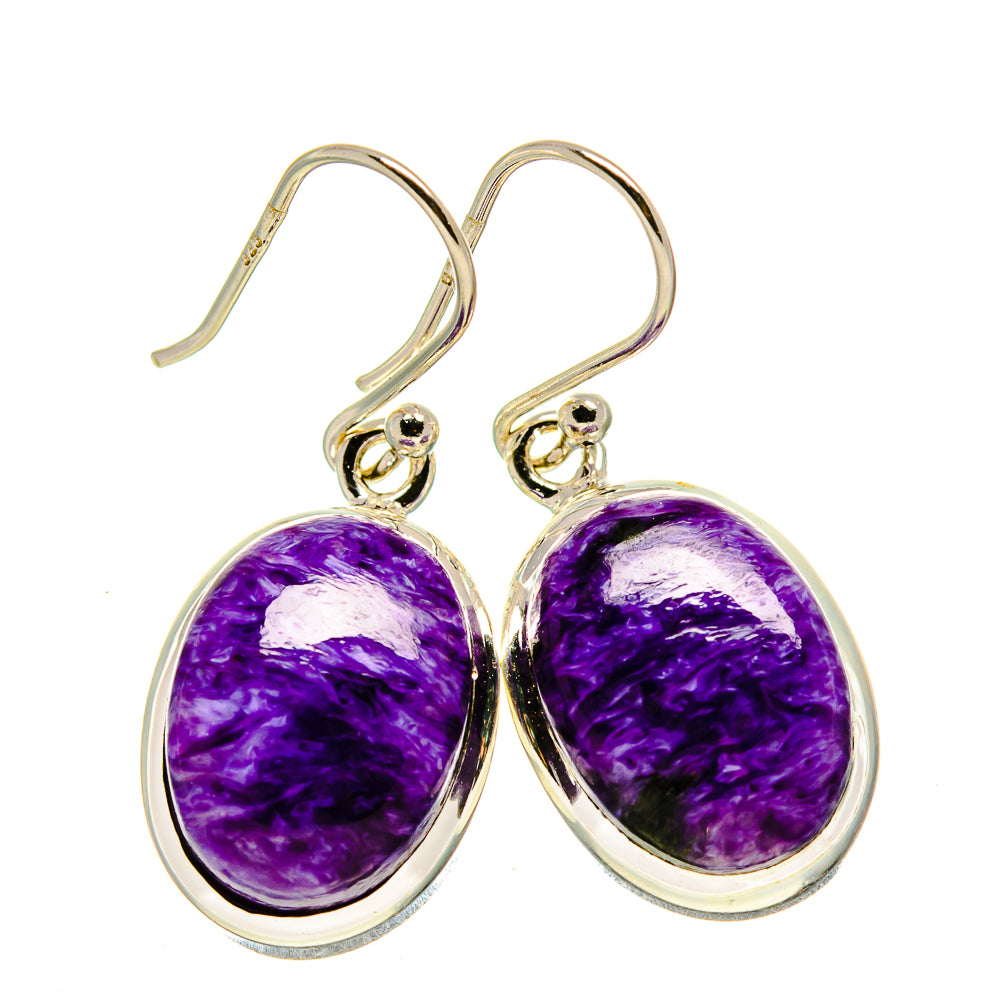 Charoite Earrings handcrafted by Ana Silver Co - EARR414069