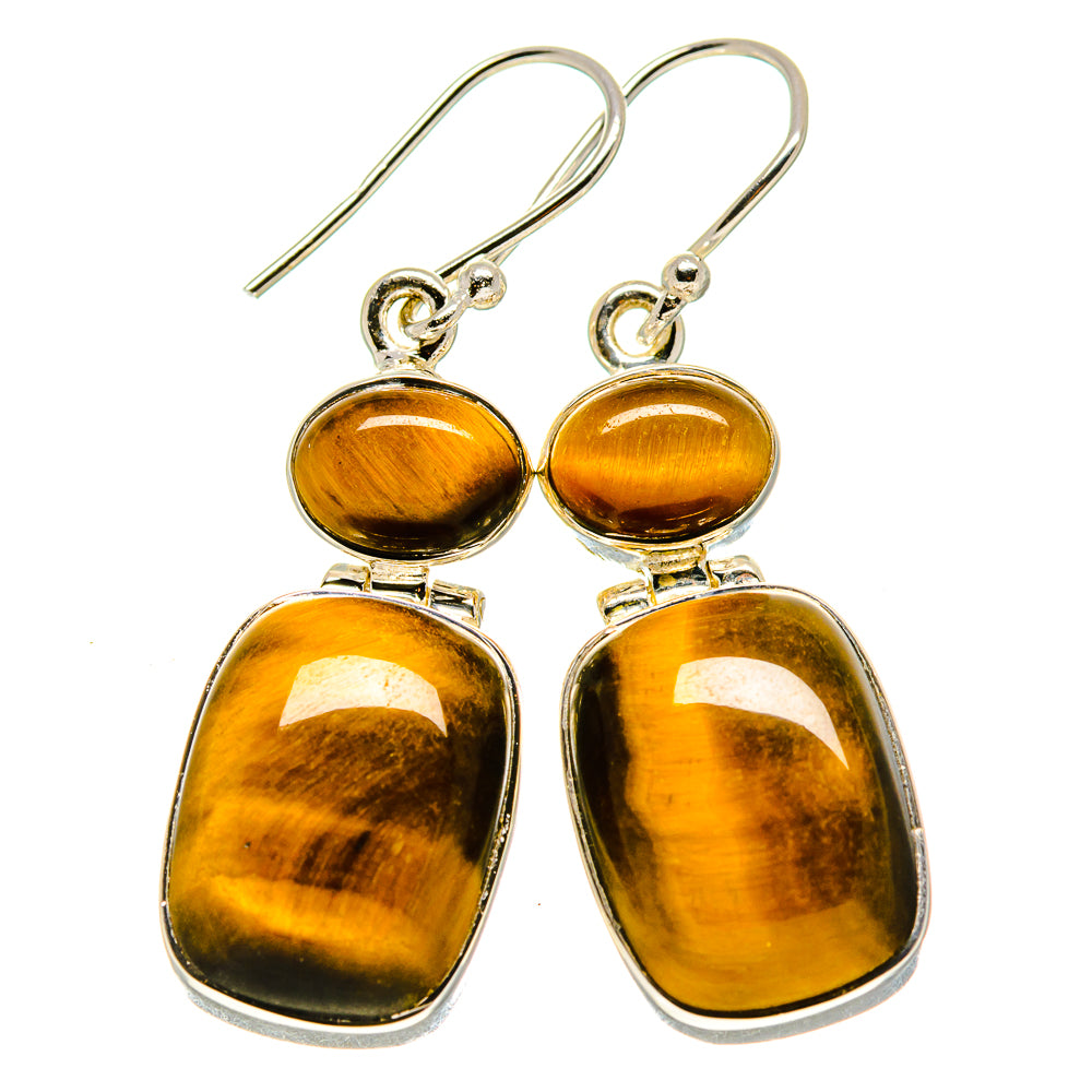 Tiger Eye Earrings handcrafted by Ana Silver Co - EARR414084