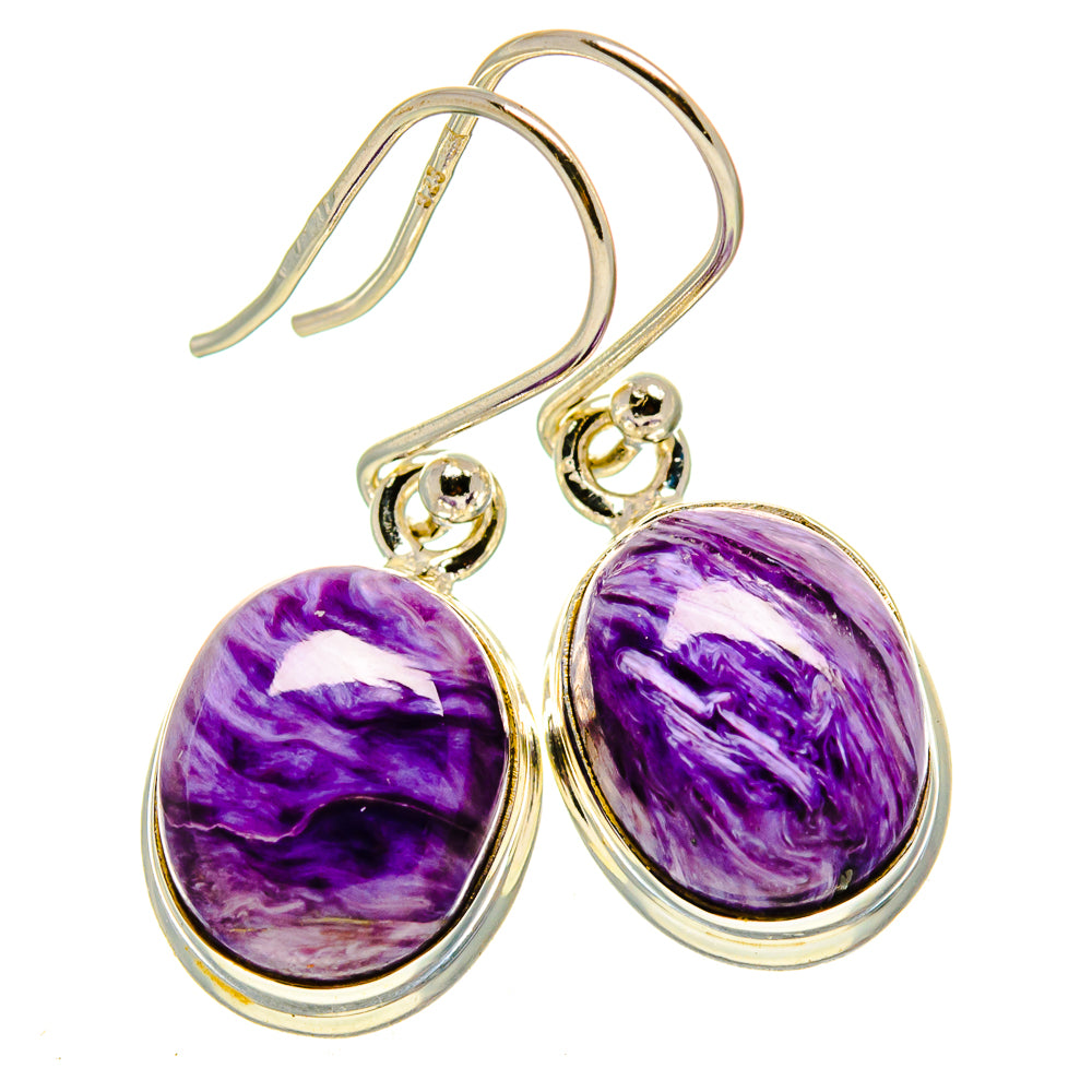 Charoite Earrings handcrafted by Ana Silver Co - EARR414155
